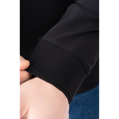 Лонгслів-поло Avecs чорний з трикотажу Double Face