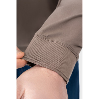 Лонгслів-поло Avecs коричневий з трикотажу Double Face