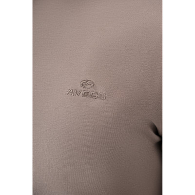 Лонгслів-поло Avecs коричневий з трикотажу Double Face