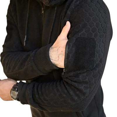 Флісова кофта 7.62 Tactical Abstract з патерном Соти чорна