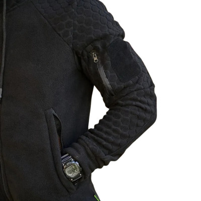 Флісова кофта 7.62 Tactical Abstract з патерном Соти чорна