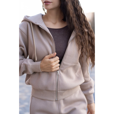 Жіночий теплий спортивний костюм Freever NF 5417-5824 бежевий
