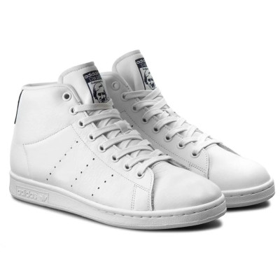 Кеди чоловічі білі шкіряні Adidas Stan Smith Mid Originals