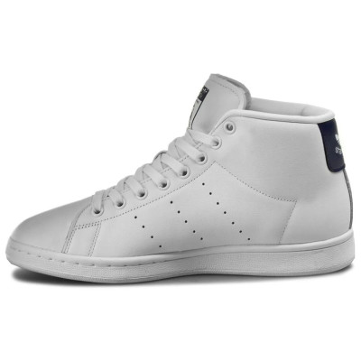 Кеди чоловічі білі шкіряні Adidas Stan Smith Mid Originals