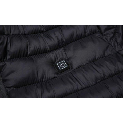 Куртка чоловіча з електропідігрівом Glo-Story Чорна