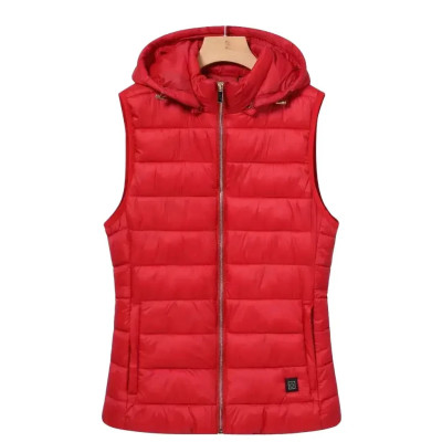 Жилетка жіноча з електропідігрівом батальна Glo-story Червона