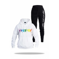 Спортивний костюм жіночий Freever WF 5409 білий з чорним