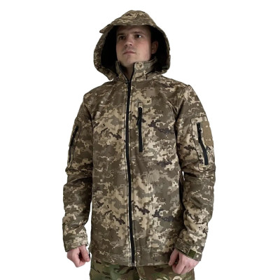 Куртка військова чоловіча SQUAD Tactical SoftShell піксель