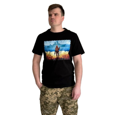 Футболка чоловіча Glo-story "Ukraine Марка з кораблем"