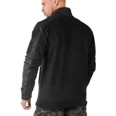 Флісова кофта Поліція Sota Black з липучками для шевронів